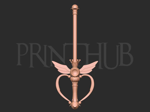 Energy Rainbow Moon Wand 3d print model 3D Print Model