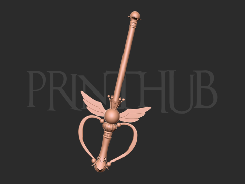 Energy Rainbow Moon Wand 3d print model 3D Print Model