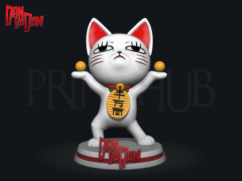 Dandadan Cat Turbo Granny 3D print model 3D-Druckmodell .c4d .max .obj .3ds .fbx .stl .blend 