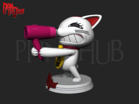 Dandadan Cat Turbo Granny 3d print model 3D 打印模型