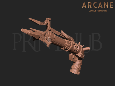 Jinx Zapper Blaster from Arcane Season 2 League of Legends Modèles 3D en vedette
