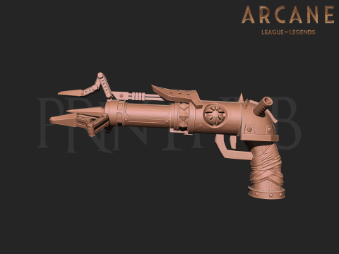 Jinx Zapper Blaster from Arcane Season 2 League of Legends Modèles 3D en vedette