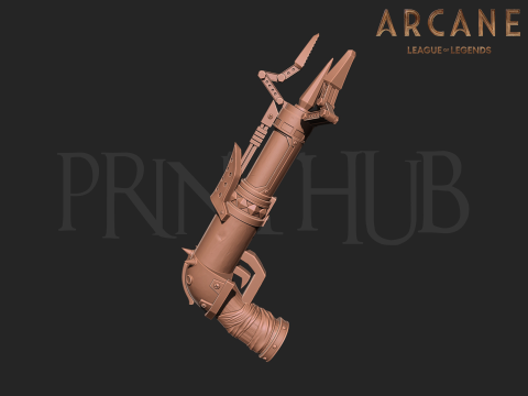 Jinx Zapper Blaster from Arcane Season 2 League of Legends Modèles 3D en vedette