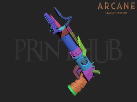 Jinx Zapper Blaster from Arcane Season 2 League of Legends 3D Print Model