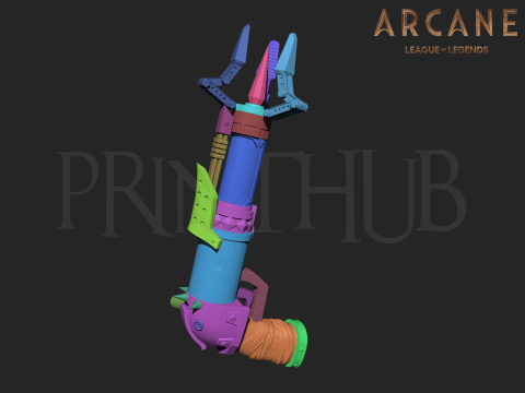 Jinx Zapper Blaster from Arcane Season 2 League of Legends Modèles 3D en vedette