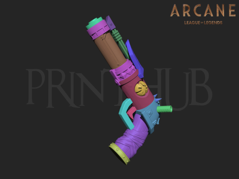 Jinx Zapper blaster from Arcane Season 2 League of Legends for cosplay 3D Print Model