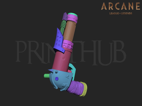 Jinx Zapper blaster from Arcane Season 2 League of Legends for cosplay 3D Print Model