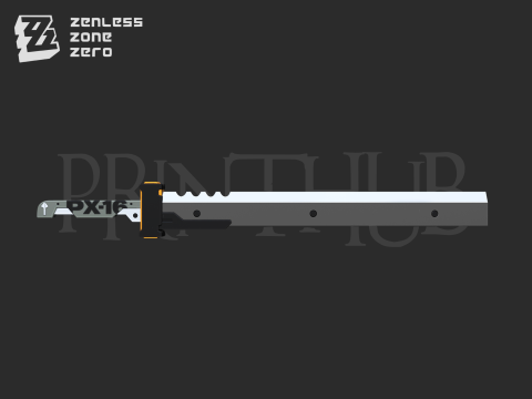 Zenless Zone Zero Soldier 11 Sword for cosplay 3D Print Model