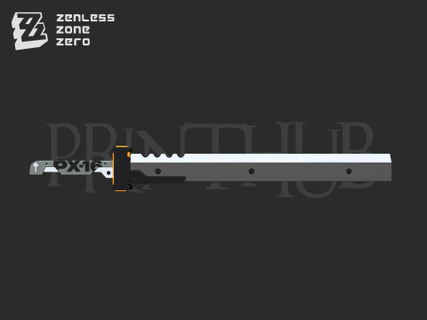 Zenless Zone Zero Soldier 11 Sword for cosplay 3D Print Model