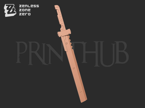 Zenless Zone Zero Soldier 11 Sword for cosplay 3D Print Model