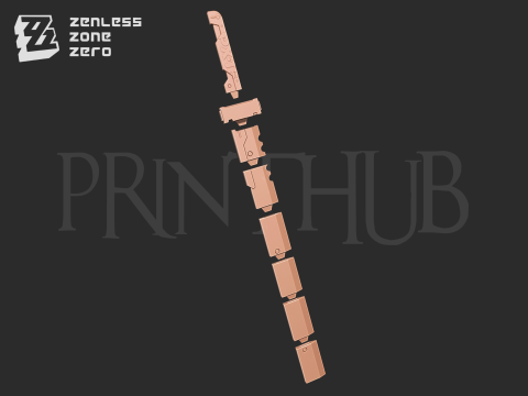 Zenless Zone Zero Soldier 11 Sword for cosplay 3D Print Model