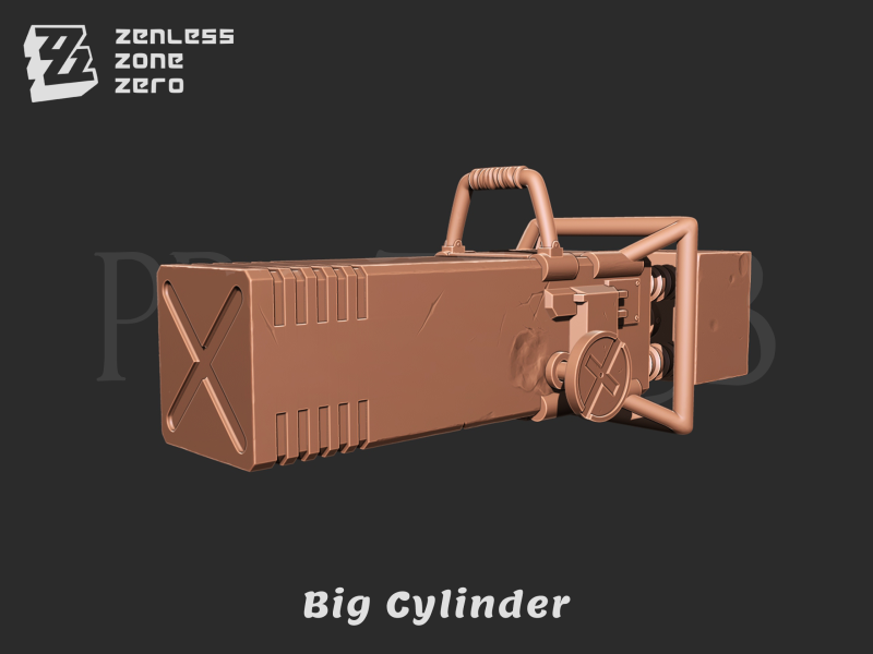 Zenless Zone Zero Ben bigger W-Engine Big Cylinder for cosplay 3D प्रिंट मॉडल .c4d .max .obj .3ds .fbx .stl .blend 
