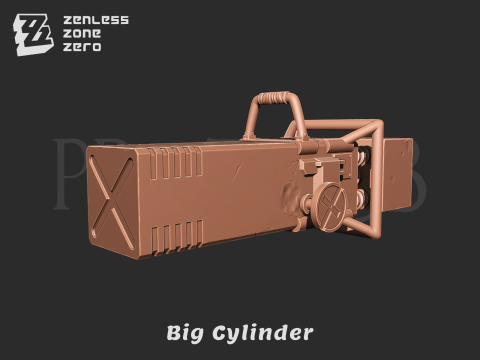 Zenless Zone Zero Ben bigger W-Engine Big Cylinder for cosplay 3D Принт Модель
