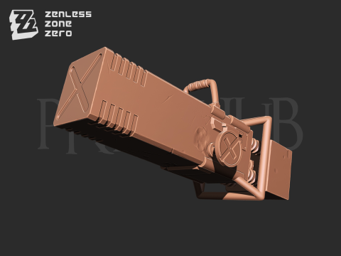 Zenless Zone Zero Ben bigger W-Engine Big Cylinder for cosplay 3D प्रिंट मॉडल