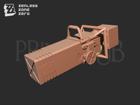 Zenless Zone Zero Ben bigger W-Engine Big Cylinder for cosplay 3D प्रिंट मॉडल