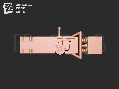 Zenless Zone Zero Ben bigger W-Engine Big Cylinder for cosplay 3D प्रिंट मॉडल