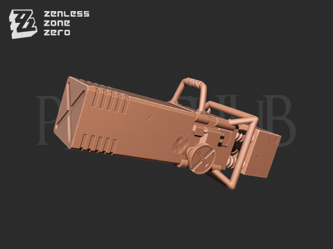 Zenless Zone Zero Ben bigger W-Engine Big Cylinder for cosplay 3D प्रिंट मॉडल