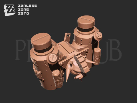 Burnice white Flamethrower Tank - Zenless zone zero cosplay 3D Print Model