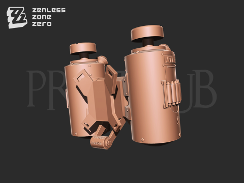 Burnice white Flamethrower Tank - Zenless zone zero cosplay 3D-Druckmodell