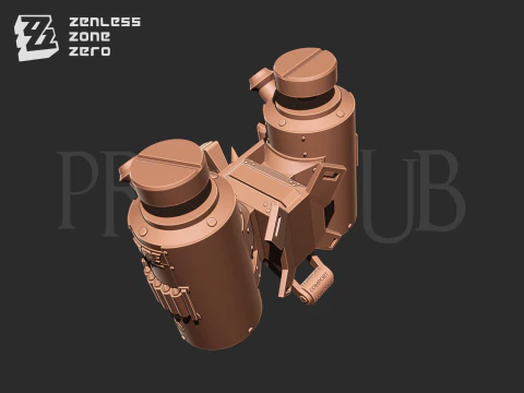 Burnice white Flamethrower Tank - Zenless zone zero cosplay 3D Print Model