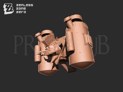 Burnice white Flamethrower Tank - Zenless zone zero cosplay 3D Print Model