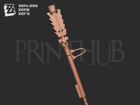 Zenless zone zero Qingyi three section staff for cosplay 3D Print Model