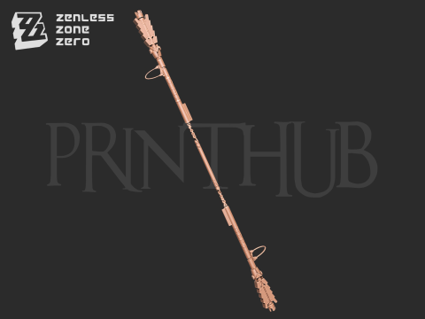 Zenless zone zero Qingyi three section staff for cosplay 3D 打印模型
