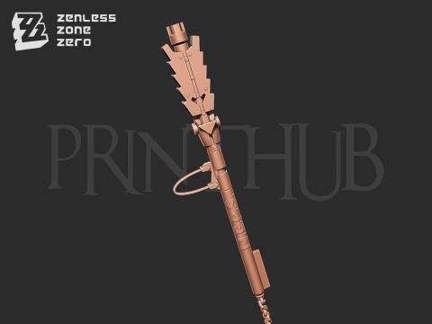 Zenless zone zero Qingyi three section staff for cosplay 3D 打印模型