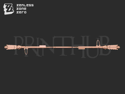 Zenless zone zero Qingyi three section staff for cosplay 3D Print Model
