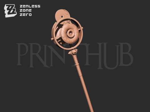 Astra Yao Microphone Staff From Zenless Zone Zero cosplay 3D Print Model