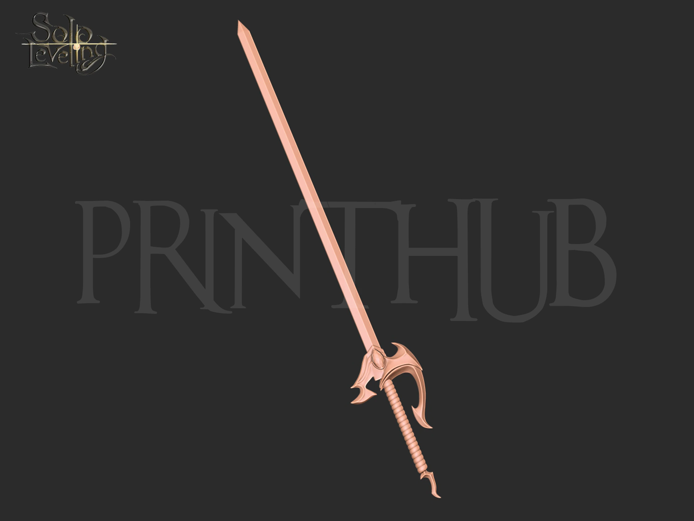 Solo Leveling Cha Hae In sword for cosplay 3D print model 3D Print Model .c4d .max .obj .3ds .fbx .stl .blend