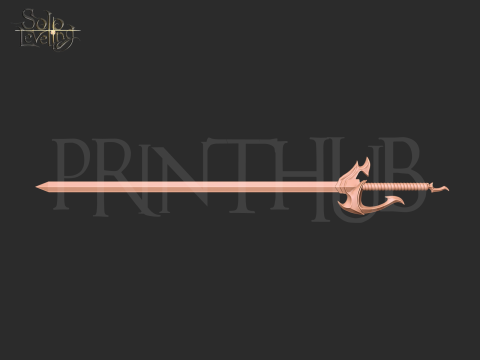 Solo Leveling Cha Hae In sword for cosplay 3D print model 3D 打印模型