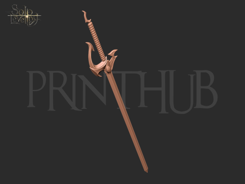 Solo Leveling Cha Hae In sword for cosplay 3D print model 3D 打印模型