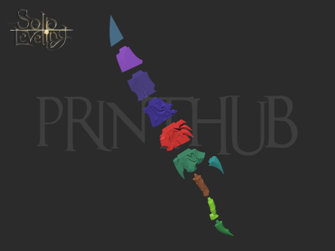 Kamith Wrath Daggers from Solo Leveling cosplay 3Dプリントモデル