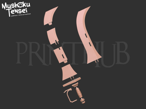Mushoku Tensei Jobless Reincarnation - Eris Boreas Greyrat sword for cosplay 3D Print Model
