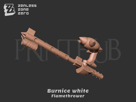 Burnice white Flamethrower Tank - Zenless zone zero 3D प्रिंट मॉडल