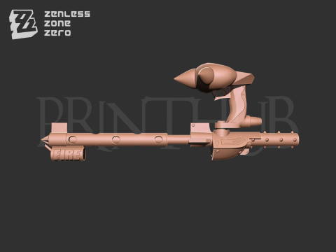 Burnice white Flamethrower Tank - Zenless zone zero 3D प्रिंट मॉडल