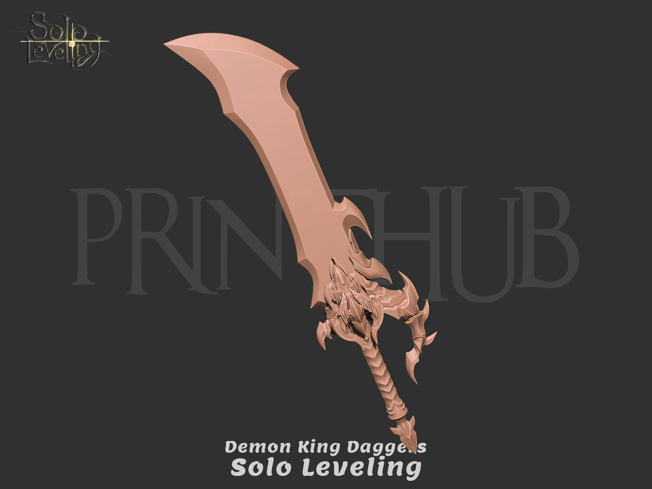 Demon King Dagger 3d print file for cosplay 3D Print Model .c4d .max .obj .3ds .fbx .stl .blend 