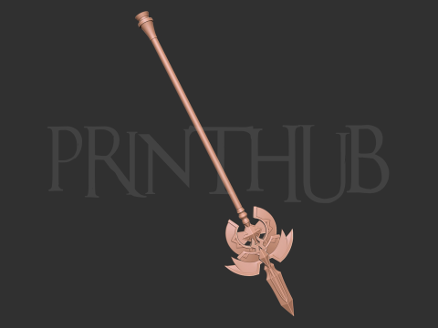 Epicseven Luna Ragnar Spear for cosplay 3D-printmodel