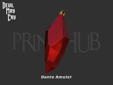 Dante Amulet Necklace Devil may cry Anime 2025 for cosplay stl 3D Print Model