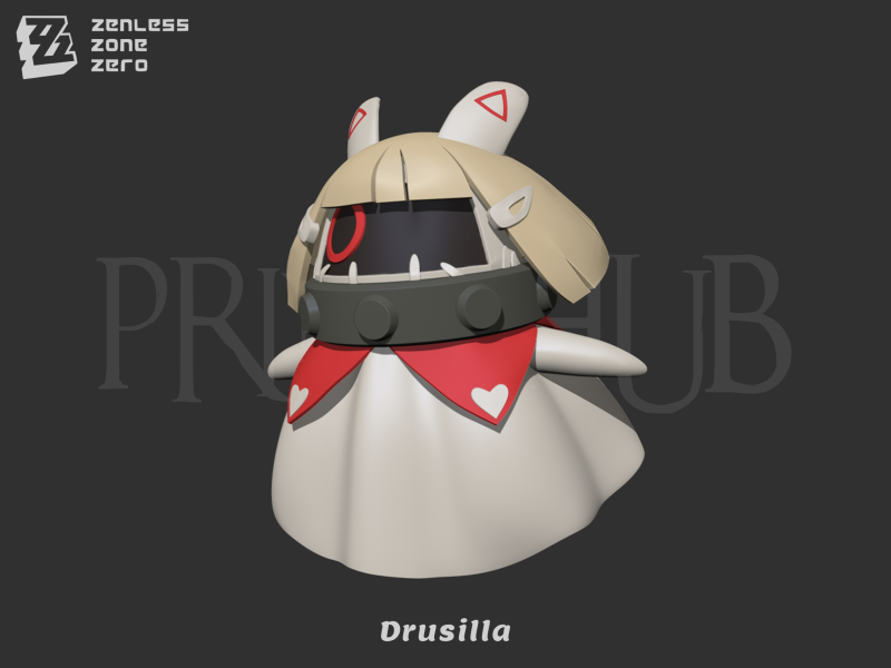 Rinas Bangboos Drusilla helper Zenless Zone Zero 3D Принт Модель .c4d .max .obj .3ds .fbx .stl .blend