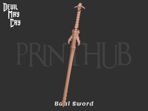 Baul Sword from devil may cry anime 2007 for cosplay stl 3D प्रिंट मॉडल