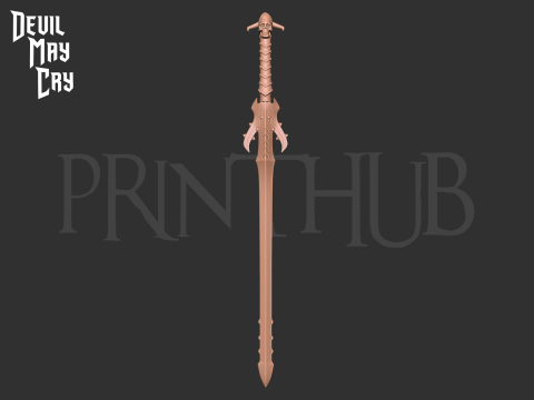 Baul Sword from devil may cry anime 2007 for cosplay stl 3D 프린트 모델