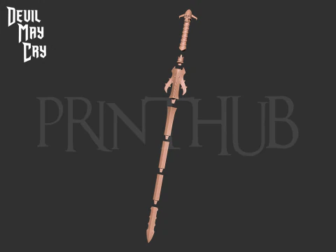 Modeus Sword from devil may cry anime 2007 for cosplay stl 3D Print Model