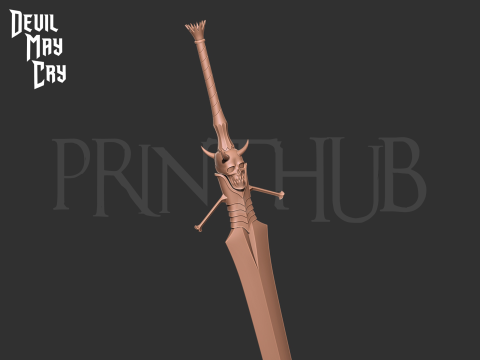 Rebellion Dante Sword from Devil May Cry anime for cosplay stl Model Cetak 3D