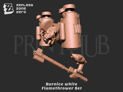Burnice White Weapon Pack - Zenless Zone Zero for cosplay stl 3D Print Model