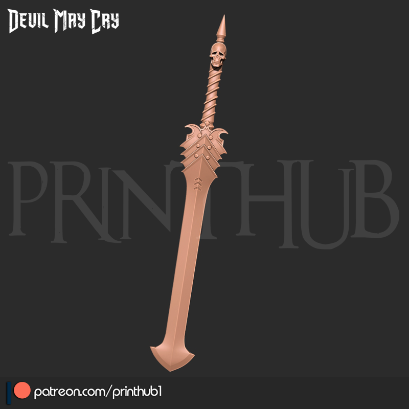 Baul Sword from Devil May Cry anime 2007 for cosplay STL 3Dプリントモデル .c4d .max .obj .3ds .fbx .stl .blend