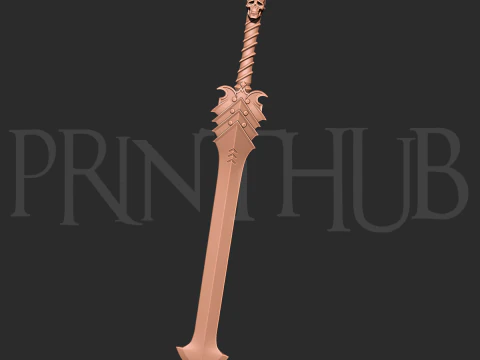 Pedang Baul dari anime Devil May Cry 2007 untuk cosplay STL Model Cetak 3D