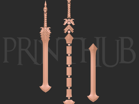 Baul Modeus swords from devil may cry 2007 for cosplay stl Model Cetak 3D