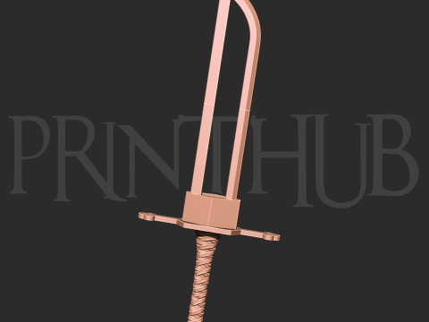 Tiburon Harribel sword from Bleach for 3d print cosplay stl Model Cetak 3D
